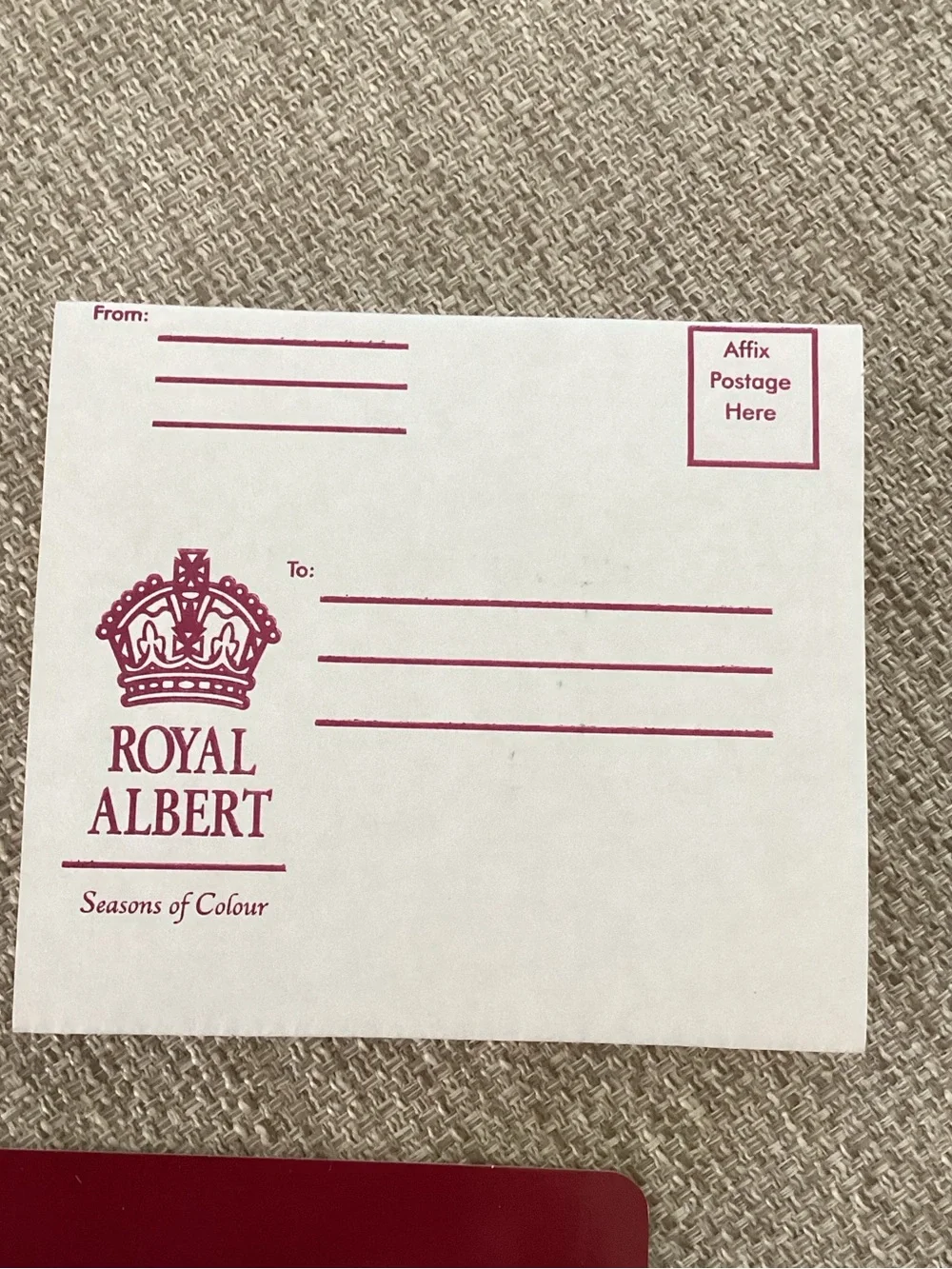 Vintage Royal Albert Seasons of Color Victorian Postcard Ornament Friendship